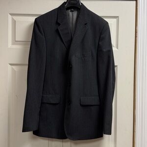 Club Monaco Charcoal Pinstripe Three Button Blazer 40